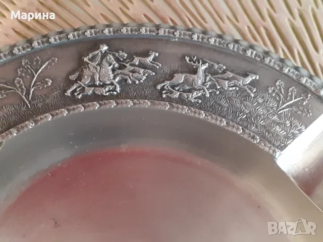 Пепелник от калай Antik*Vintage #44, снимка 3 - Антикварни и старинни предмети - 48700130