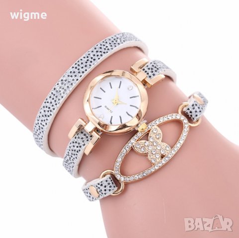 НОВ дамски кварцов часовник - браслет Fashion Butterfly