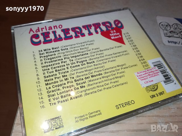 ADRIANO CELENTANO CD-ВНОС GERMANY 1312231856, снимка 15 - CD дискове - 43399345
