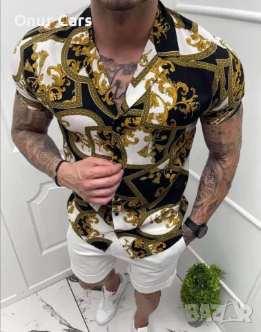 Мъжка риза с къс ръкав /Размер М/