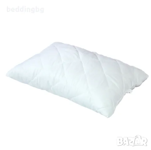 Прошита Висока Възглавница 50x70 см – Полиестерна Вата и Силиконови Влакна – Българско Производство, снимка 3 - Възглавници - 49636485