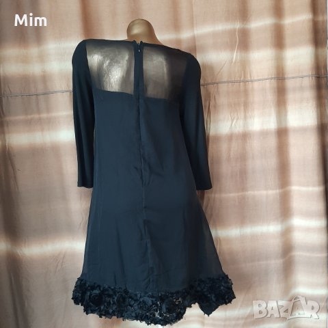 S/M Черна раздвижена рокля, снимка 2 - Рокли - 35496298