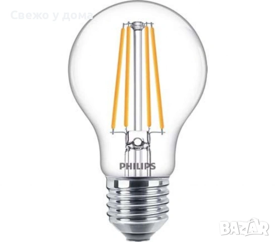 Комплект 3 броя LED крушки Philips Е27 7W 806LM 2700K, снимка 2 - Крушки - 53599091