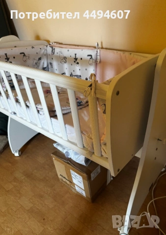 Дървено легло-люлка Lorelli First Dreams, снимка 2 - Кошарки - 53012085