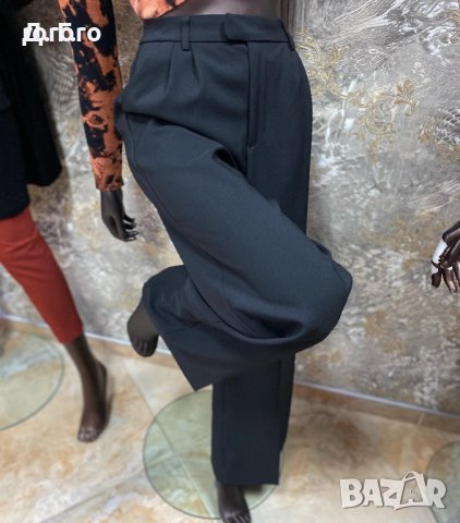 Елегантен черен панталон, снимка 2 - Панталони - 39583828