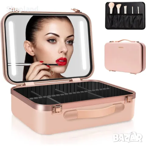 Куфар  за гримове с LED огледало