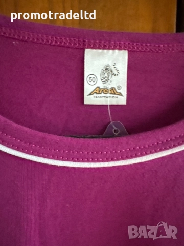 Български дамски пижами трико с дълъг ръкав и панталон, снимка 2 - Пижами - 51922435