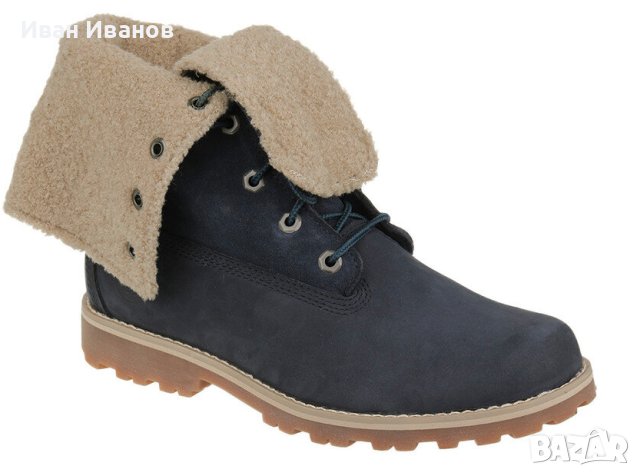 боти/ботуши  Timberland 6 In Shearling 1690A - Сини  номер 38, снимка 4 - Дамски боти - 43911329