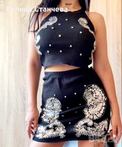 Дамски сет с камъчета 