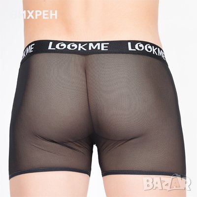 мъжки прашки, еротични боксерки Lookme с кожа и капси, снимка 4 - Бельо - 26470784