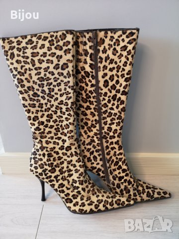 Дамски ботуши от естествена кожа и косъм от пони, снимка 2 - Дамски ботуши - 26576570