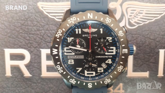 BREITLING ENDURANCE PRO 44мм кварцов с действащ хронограф клас 5А+, снимка 2 - Мъжки - 33307789