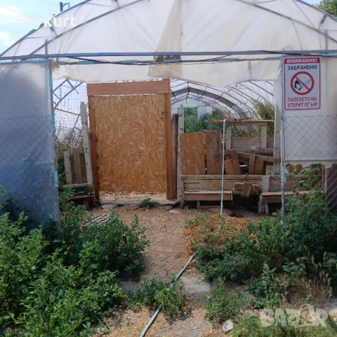 2 имота в един двор  1300М2 с 2 Оранжерии По 150м2 общо 300м2 , снимка 15 - Парцели - 50916749