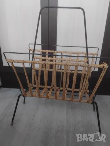 Стара метална поставка за вестници и списания, снимка 4 - Антикварни и старинни предмети - 49852633