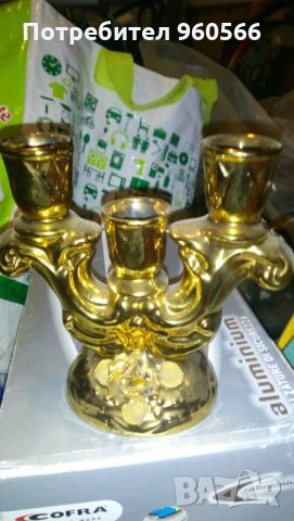 Керамични ваза с позлата, снимка 2 - Вази - 25318387