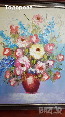 Авторска картина, снимка 3 - Антикварни и старинни предмети - 27615194