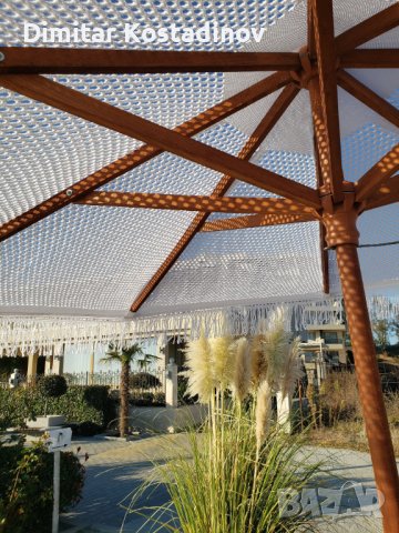 Бохо плетени чадъри тип макраме за градина, плаж, ресторант или бийч бар, снимка 5 - Други - 43956671