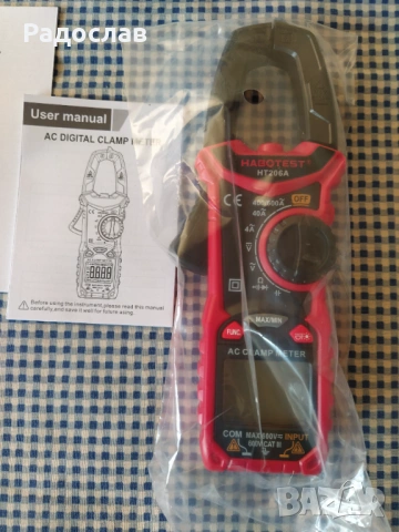 HOBOTEST цифров мултицет с амперклещи, снимка 3 - Други инструменти - 53205701