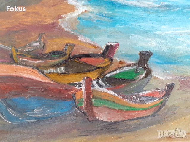 Чудесна майсторска картина масло на платно подпис рамка, снимка 2 - Антикварни и старинни предмети - 53445775