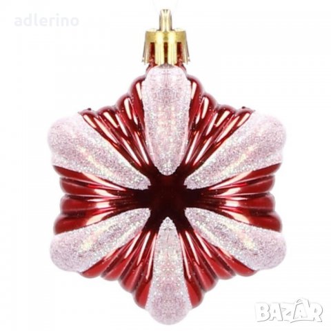 Коледни топки за украса, украса за елха МЕГА, 152 броя, в червено, коледна украса, снимка 5 - Декорация за дома - 34160349