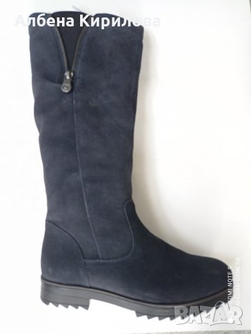 Естеств. сини велур RIEKER антистрес, 36н-р, снимка 5 - Дамски ботуши - 35040095