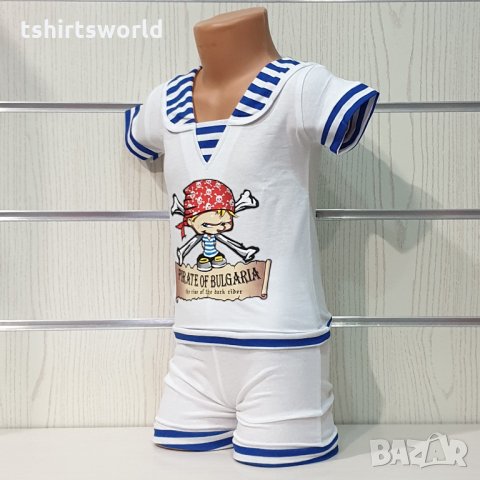 Ново детско моряшко комплектче с Пират, 7-8 години, снимка 3 - Детски комплекти - 29195336