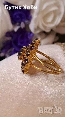 Винтидж комплект гранатово стъкло, Яблонекс, снимка 5 - Антикварни и старинни предмети - 49145130