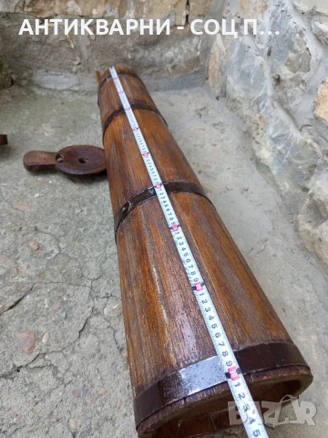 Соц Стара Дървена Буталка Чутура За Разбиване На Масло., снимка 10 - Антикварни и старинни предмети - 50648799