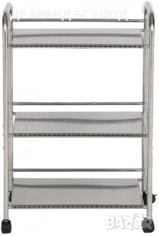 Помощна количка цвят металик QTR002SS, снимка 3 - Бюфети - 32605049