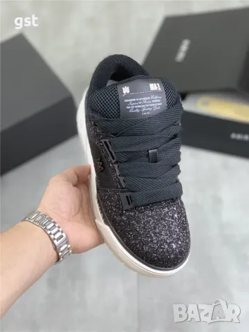 Редки Amiri Emil Diamonds Амири Дизайнерски Маратонки Кецове Унисекс Мъжки дамски обувки , снимка 1