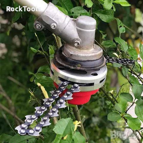 Подсилена Глава с Верига За Тример храсторез верижен, снимка 5 - Градински инструменти - 32951386