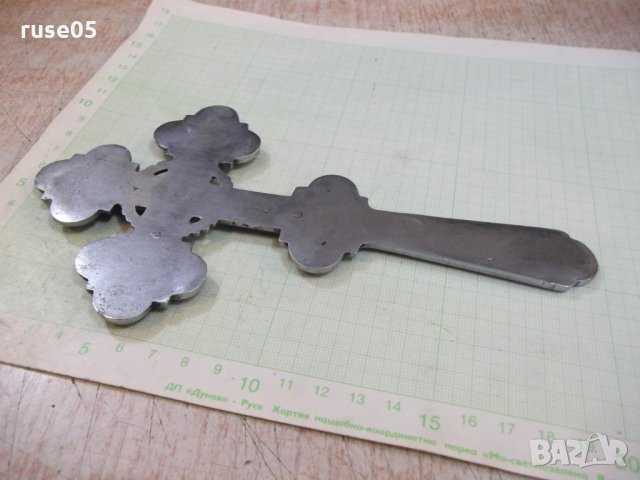 Кръст от медицинска стомана и разпятие от бял бронз-178 гр., снимка 5 - Други ценни предмети - 28037312