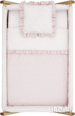 Детска/Бебешка Люлка/Легло Дървена Cambrass Wooden Mini Cradle Liberty Pink/Natural 55×87×74 см! , снимка 4 - Детски люлки - 52360689