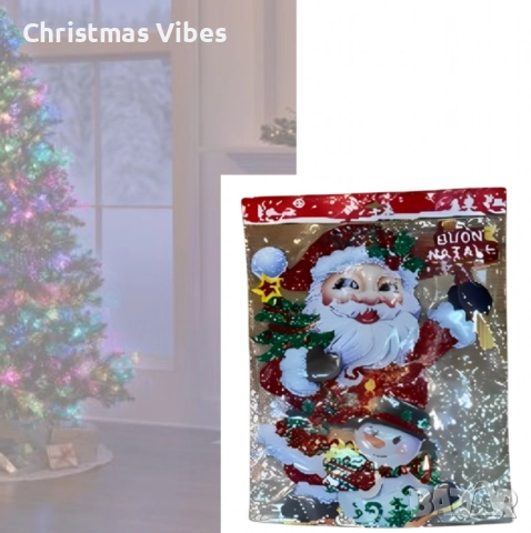 Коледен стикер за стъкло – празничен блясък за вашия дом, снимка 4 - Декорация за дома - 52095303