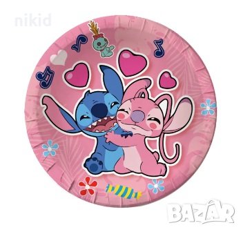 Стич stitch и Лило Lilo 10 бр парти чинии чинийки рожден ден , снимка 2 - Чинии - 41893091