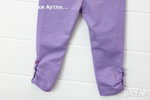 Нови памучни клинове за момичета – графит и лилаво, размери 92-134, снимка 6 - Детски клинове - 51935251