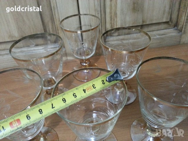 Ретро стъклени чаши , снимка 4 - Антикварни и старинни предмети - 43697873