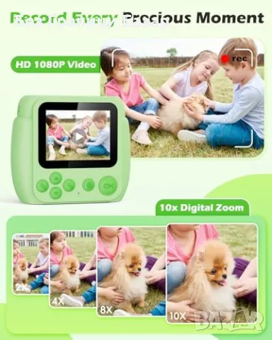 Нова Камера за незабавен печат с 3 ролки хартия Фотопринтер фотоапарат, снимка 5 - Други - 49704316