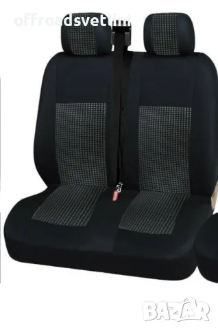 Серия LUX Черни Калъфи за седалки 2+1 за бусове VW Crafter VW T5, снимка 4 - Аксесоари и консумативи - 47946725