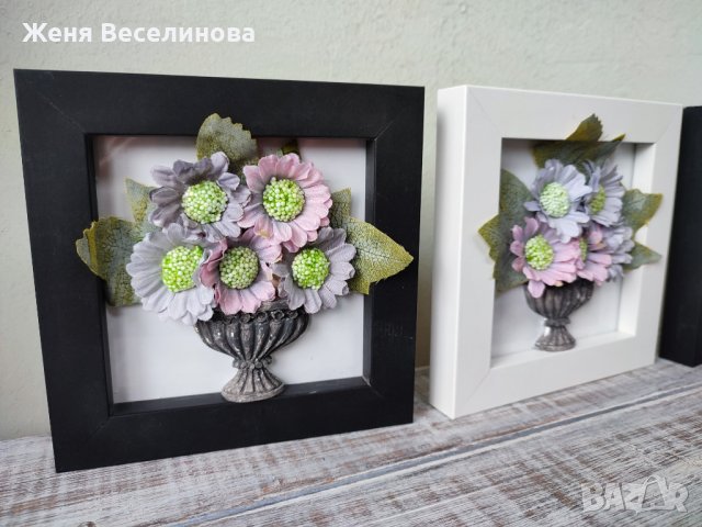 Рамки с 3д вази и цветя, снимка 4 - Подаръци за жени - 44084244