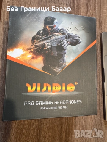 Нови Професионални гейминг слушалки VINPIE с микрофон – за PC, Windows и Mac