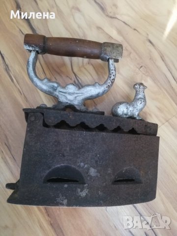 Антикварна ютия с петле, снимка 2 - Антикварни и старинни предмети - 22024829