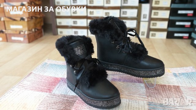 ДАМСКИ ПУХЕНИ БОТИ - код: 21102, снимка 4 - Дамски боти - 43954252