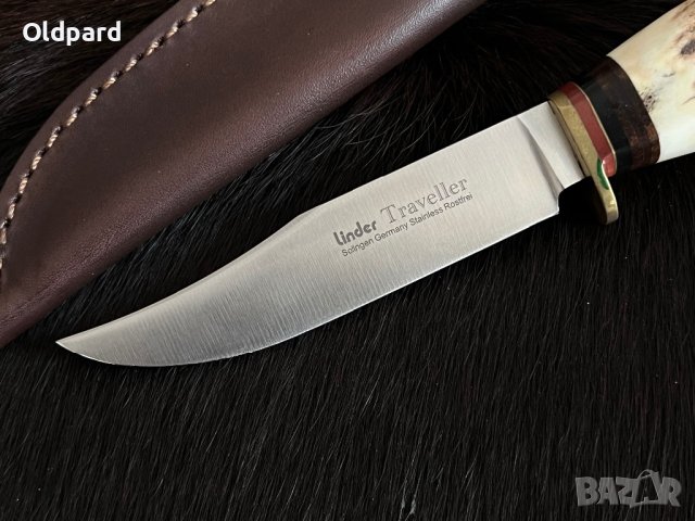 Прекрасен традиционен немски ловен нож. Среден ловен нож., снимка 5 - Ножове - 43831775