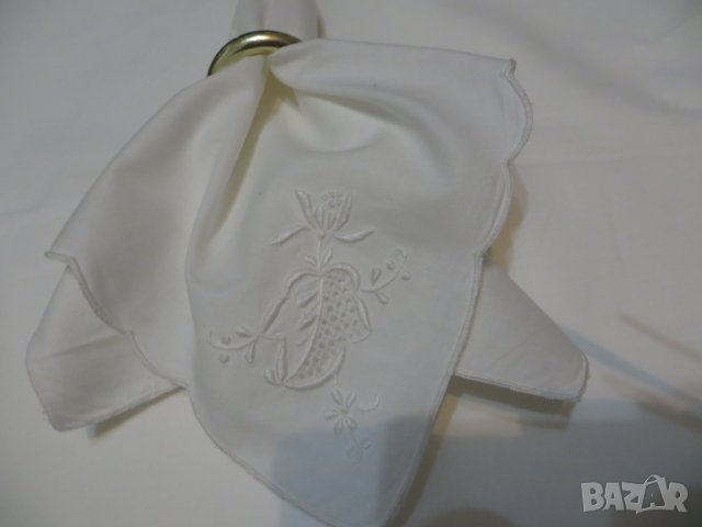 Бели салфетки с бродерия, снимка 3 - Други - 43627238