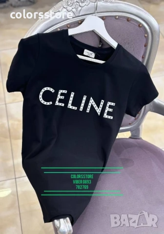 Дамска Черна тениска Celine/VL137x