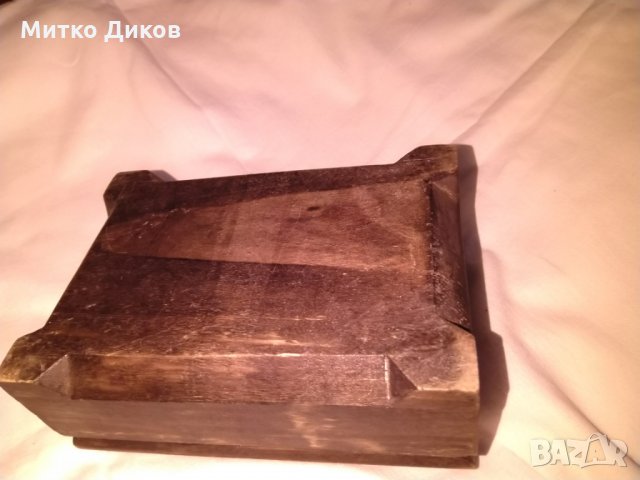Дървена кутия с медна инкустрация отгоре с бархет вътре  145х100х55мм, снимка 8 - Декорация за дома - 29004937