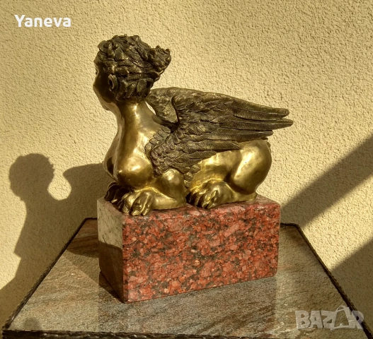 Бронзова , авторска скулптура от Славей Петров на харпия, снимка 7 - Статуетки - 53432998