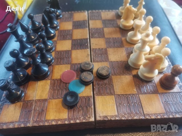 Шах в дървена кутия, има липси, снимка 2 - Шах и табла - 39441778