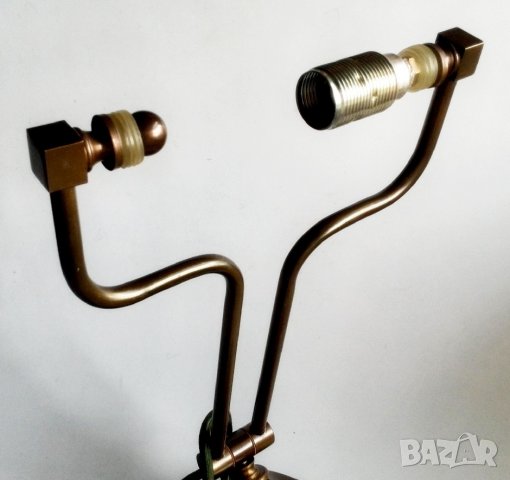 Стара настолна лампа-месинг., снимка 5 - Антикварни и старинни предмети - 37563263